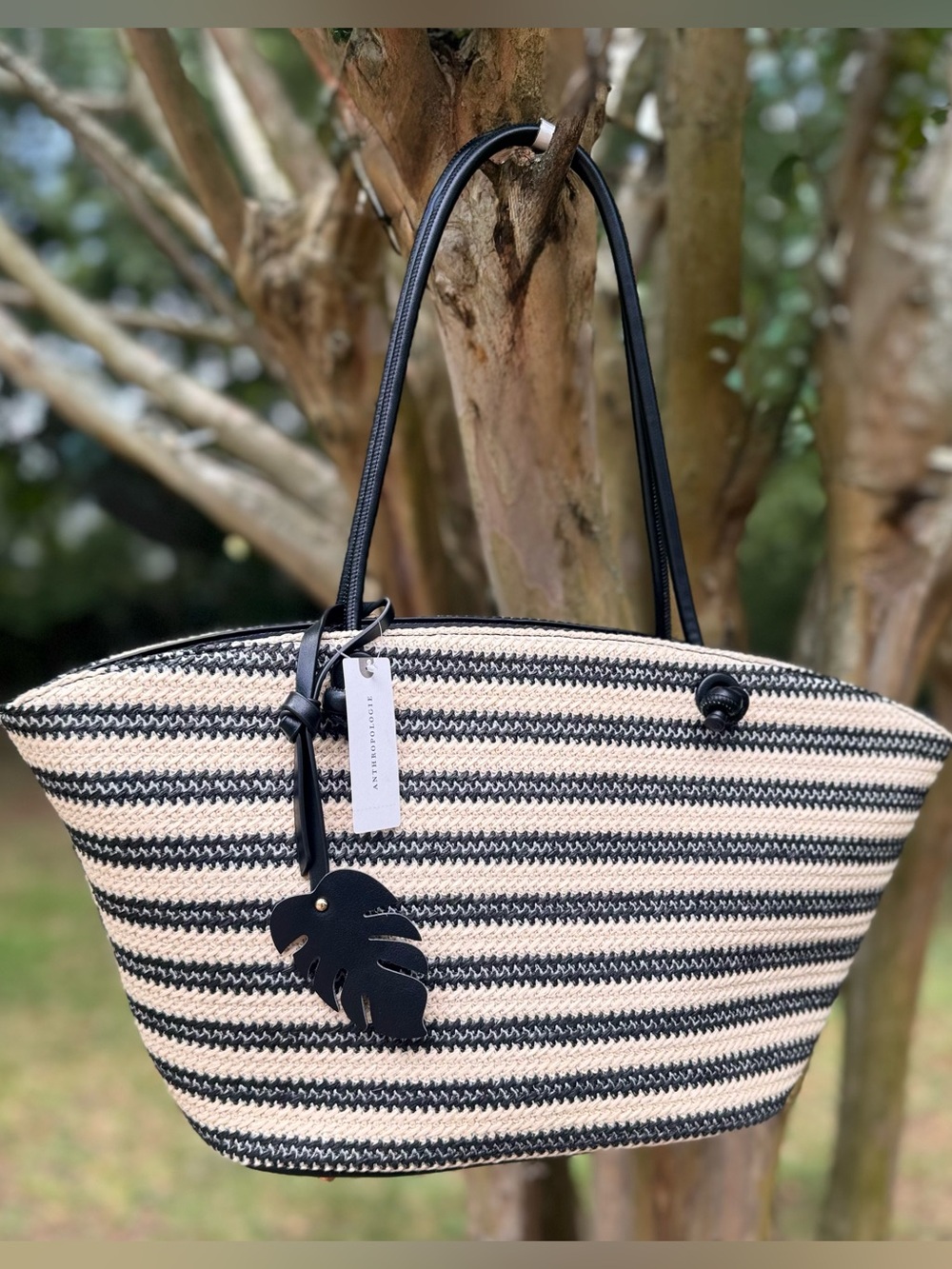 Anthropologie Aota Jessica Raffia Tote Bag